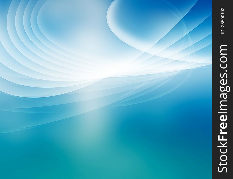 White Surrounding Blue Abstract Backround