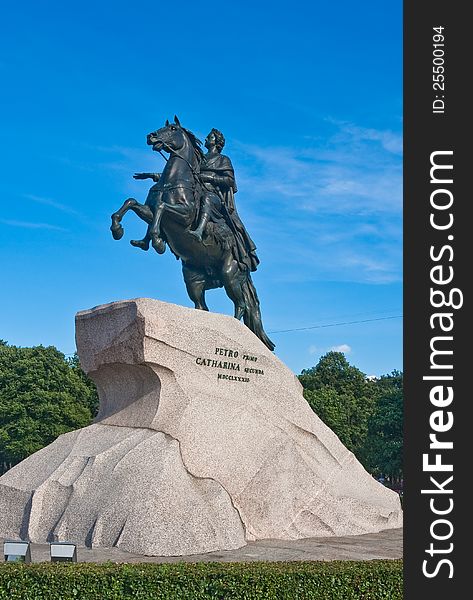 Monument To Peter I In St-Petersburg