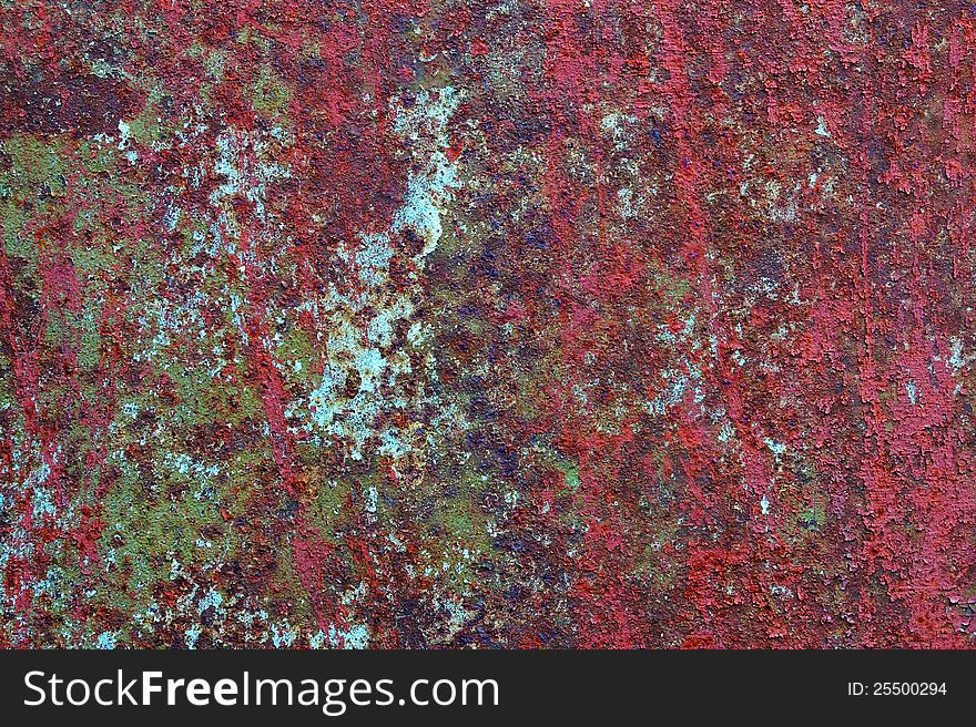 Painted an old rusted metal surface. Painted an old rusted metal surface