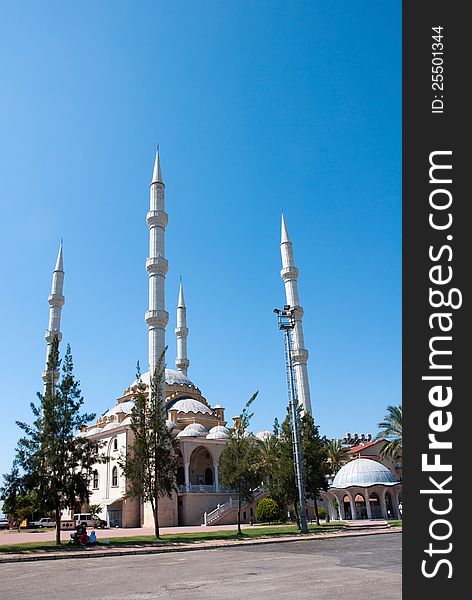 Mosque In The Town Of Manavgat. Turkey.