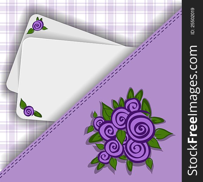 Beautiful purple asymmetric background with roses. Beautiful purple asymmetric background with roses