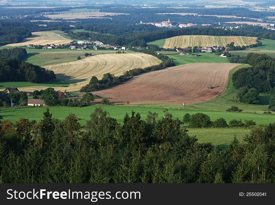 Agricultural fields in the czech republic. Agricultural fields in the czech republic
