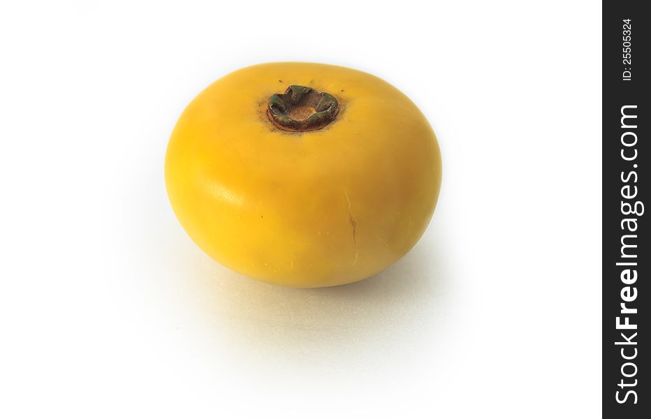 Persimmon  on white background