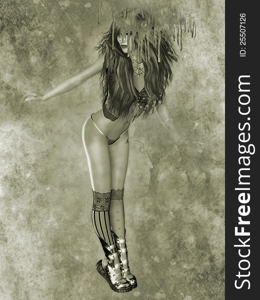 Very hot digital girl in her gothic outfit for your artistic creations, your projects and/or your pleasure. Very hot digital girl in her gothic outfit for your artistic creations, your projects and/or your pleasure