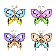 Four Butterflies Royalty Free Stock Image