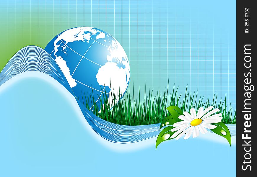 Environmental vector concept background with globe. Eps10. Environmental vector concept background with globe. Eps10