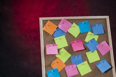 Red Dangerous Background With Cork Board Full With Colored Post Notes Royalty Free Stock Images Red Dangerous Background With Cork Board Full With Colored Post Notes Royalty Free Stock Images