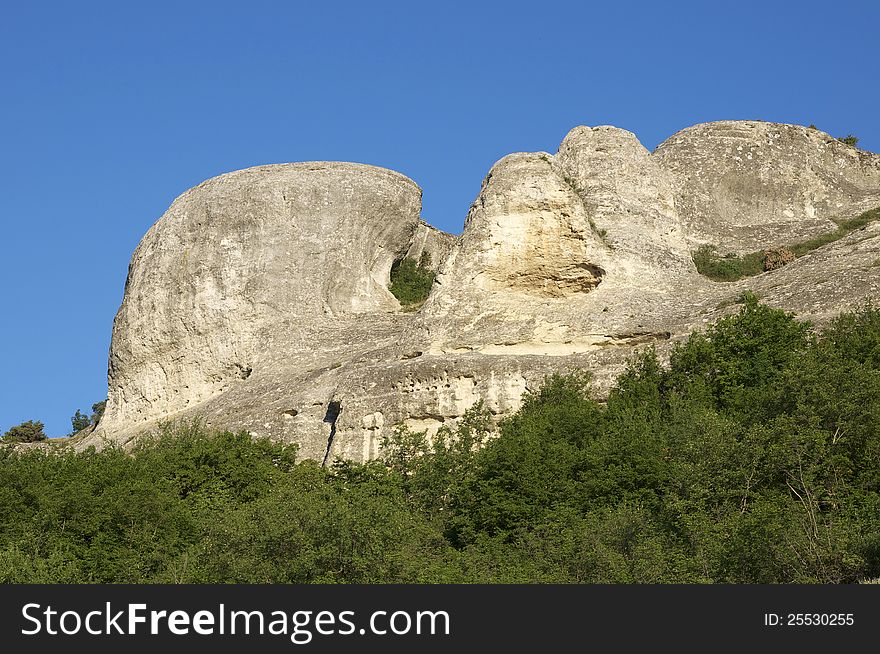 Mountain Crimea in Ukraine tops of the mountains against the sky