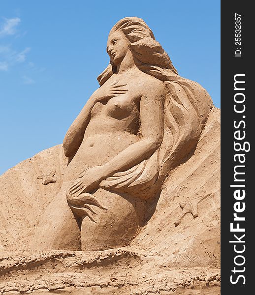 Aphrodite-a figure out of the sand. Aphrodite-a figure out of the sand.