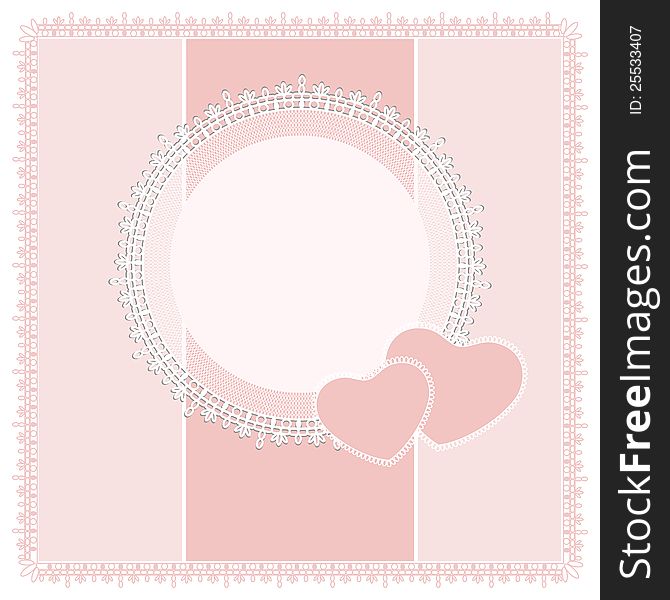 Vector ornate lace background for invitation or announcement