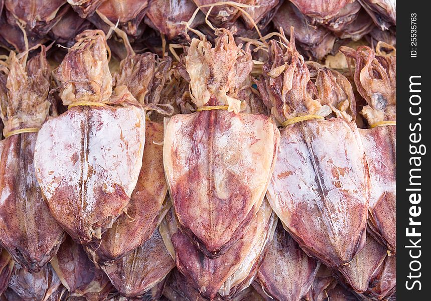 Dried squid, Thai food style. Dried squid, Thai food style