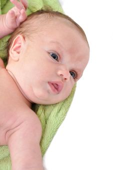 Portrait Of Cute Newborn Baby Girl Royalty Free Stock Images Portrait Of Cute Newborn Baby Girl Royalty Free Stock Images