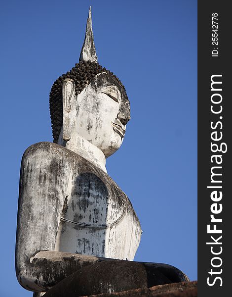 Seated Buddha Statue At Sukhothai