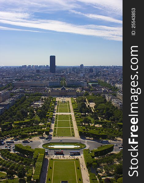 Photo of the Champ-de-Mars, Paris, France. Photo of the Champ-de-Mars, Paris, France