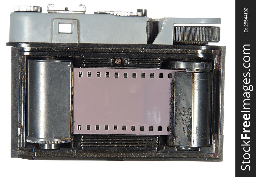 Very Old Classic Camera, Rear View, Cover Removed