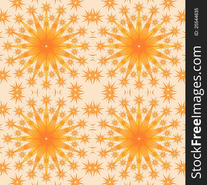 Background of yellow ornamental stars. Seamless / endless tile. Background of yellow ornamental stars. Seamless / endless tile.