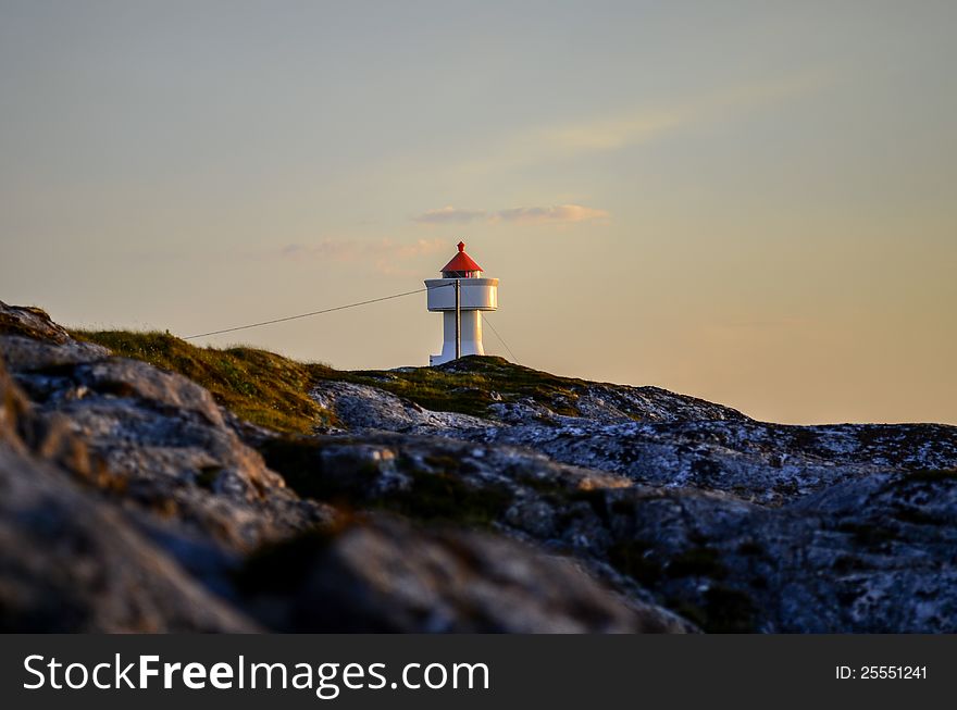 Lighthouse at the norwegian coast