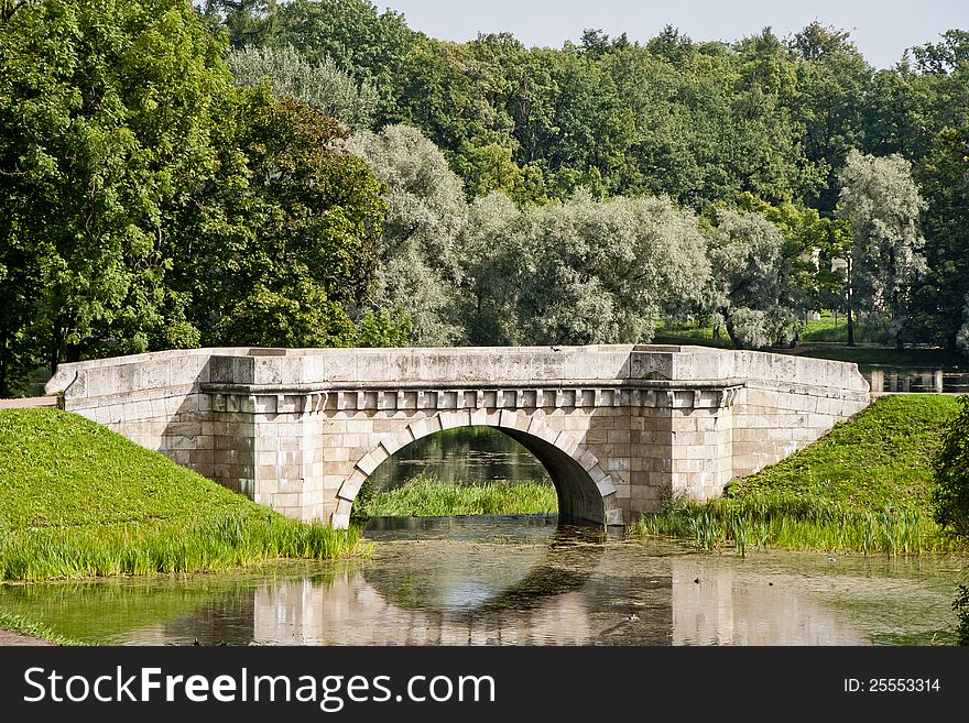 Carp Bridge In Gatchina Park