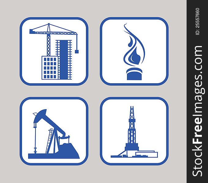 Icons of gas energy, oil silhouette and etc. hand drawn. Icons of gas energy, oil silhouette and etc. hand drawn.