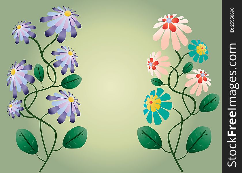 Beautiful Flowers  Illustration