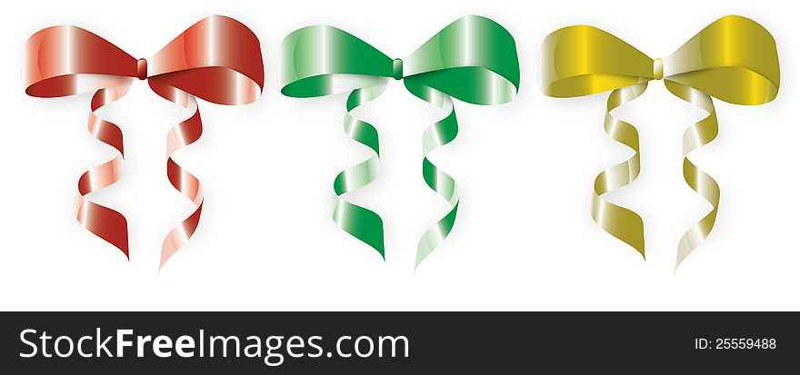 Ribbon Vector figure in several color schemes. Ribbon Vector figure in several color schemes