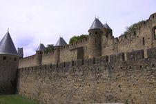 The Wall Of The Ancient Castle Of Carcassonne Stock Image The Wall Of The Ancient Castle Of Carcassonne Stock Image
