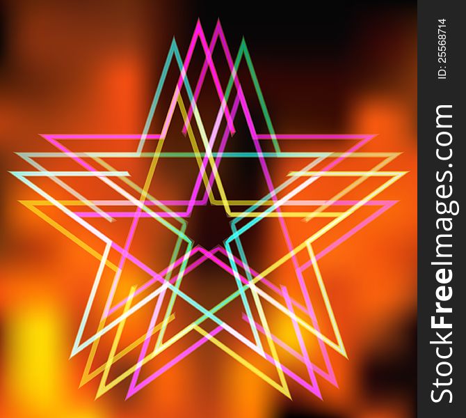 Abstract background with flames and star. Vector illustration. Abstract background with flames and star. Vector illustration.