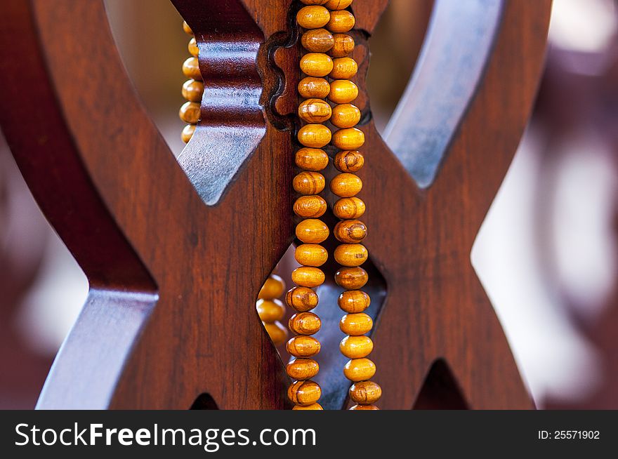 Rosaries made ​​of wood on wood carving. Rosaries made ​​of wood on wood carving