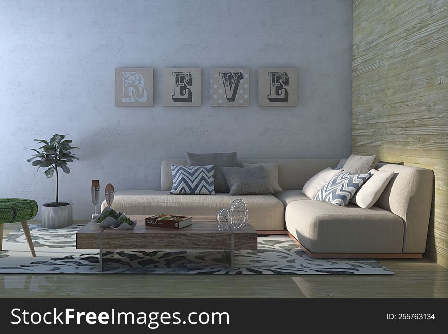 interior design, 3d images. display styles