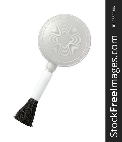 Dust blower with brush isolated on white background