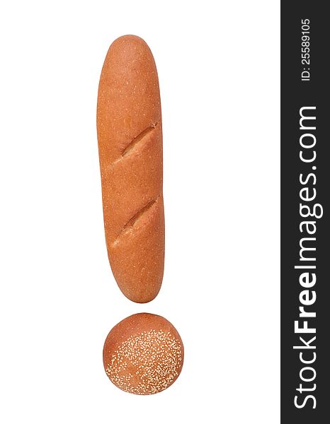 Exclamation Mark Made Of Low-caloric Crispbread