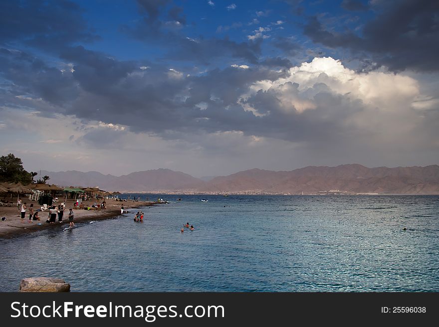 Eilat is a famous resort and recreation city of Israel located on the Red Sea. Eilat is a famous resort and recreation city of Israel located on the Red Sea