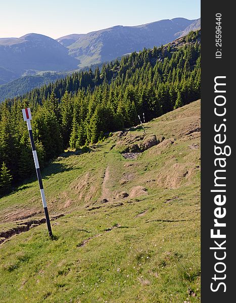 Walking and climbing itinerary constructed to Padina, Bolboci, Pestera chalets in Bucegi mountains near Bucharest, Sinaia, Ploiesti and Brasov city in Romania. Walking and climbing itinerary constructed to Padina, Bolboci, Pestera chalets in Bucegi mountains near Bucharest, Sinaia, Ploiesti and Brasov city in Romania