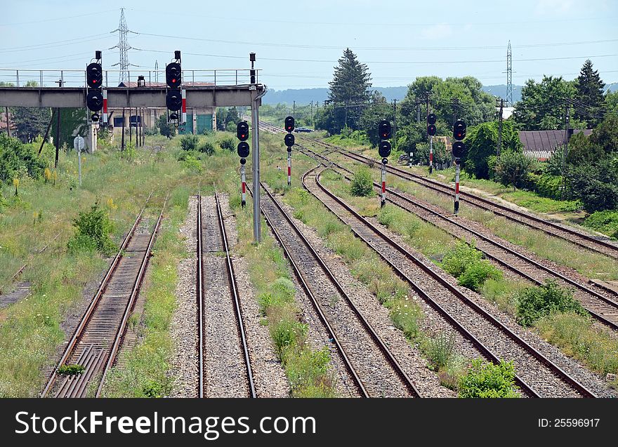 Train station Titu - a city at 50 km far from Bucharest in Romania, which is an inportant knot of train traffic. Train station Titu - a city at 50 km far from Bucharest in Romania, which is an inportant knot of train traffic