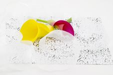 Calla Lilies And Ribbons Royalty Free Stock Photo Calla Lilies And Ribbons Royalty Free Stock Photo