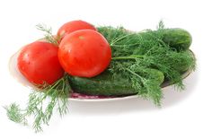 Tomatoes And Cucumbers Stock Images Tomatoes And Cucumbers Stock Images