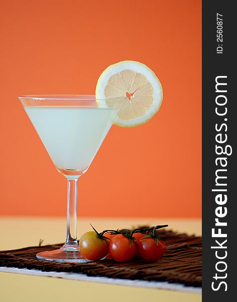 Fresh summertime cocktail with lemon and fruit juice. Fresh summertime cocktail with lemon and fruit juice