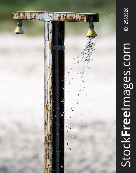 Shower stand at a beach. Shower stand at a beach