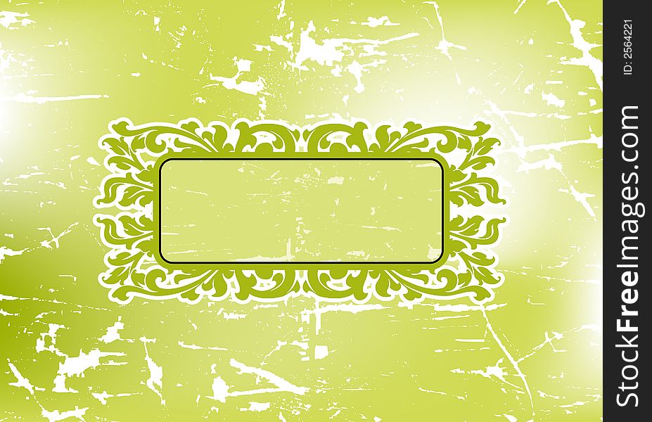 Abstract Grunge Floral Frame