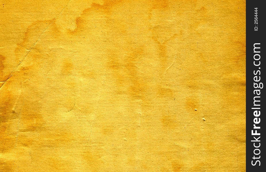 Sheet of the old paper which has turned yellow from time. The picture is convenient for drawing on it of the text or images. Sheet of the old paper which has turned yellow from time. The picture is convenient for drawing on it of the text or images.