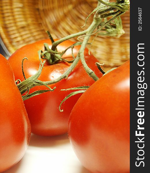 Tomatoes And Basket