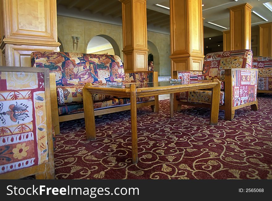 Dinning room in some hotel. Dinning room in some hotel