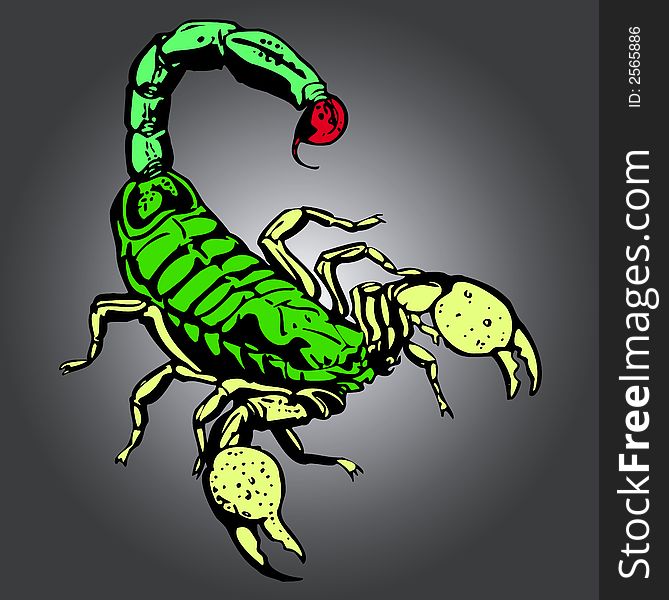 Colored scorpion