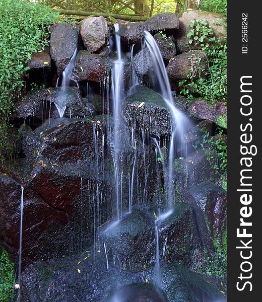 A small waterfall in the woods near Sintra Portugal.