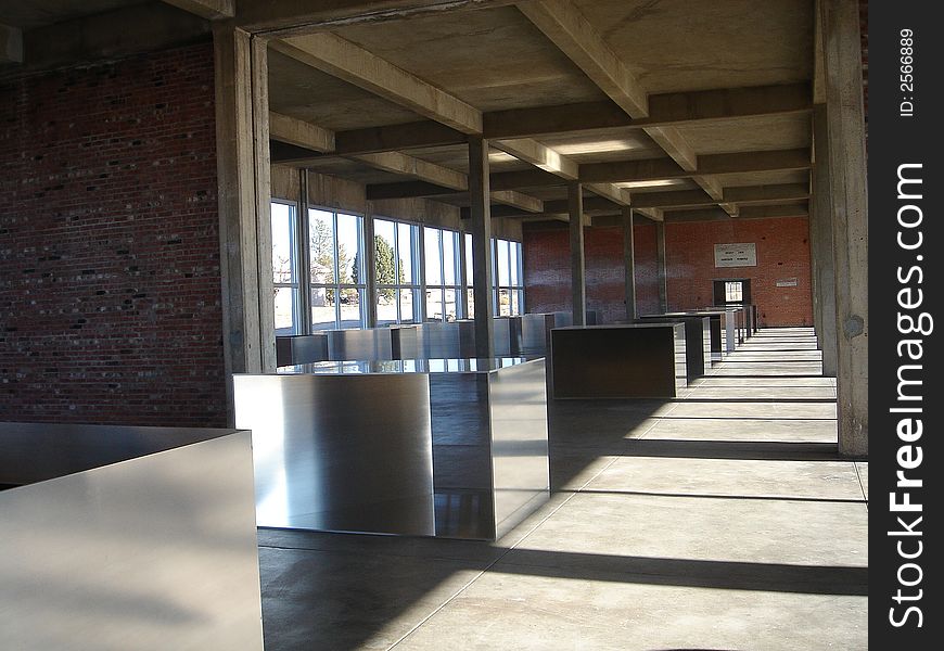 The barn at the Chinati Foundation in Marfa, Texas