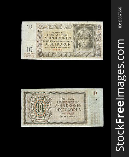 This money was used in Protektorat Bï¿½hmen und Mï¿½hren. This money was used in Protektorat Bï¿½hmen und Mï¿½hren