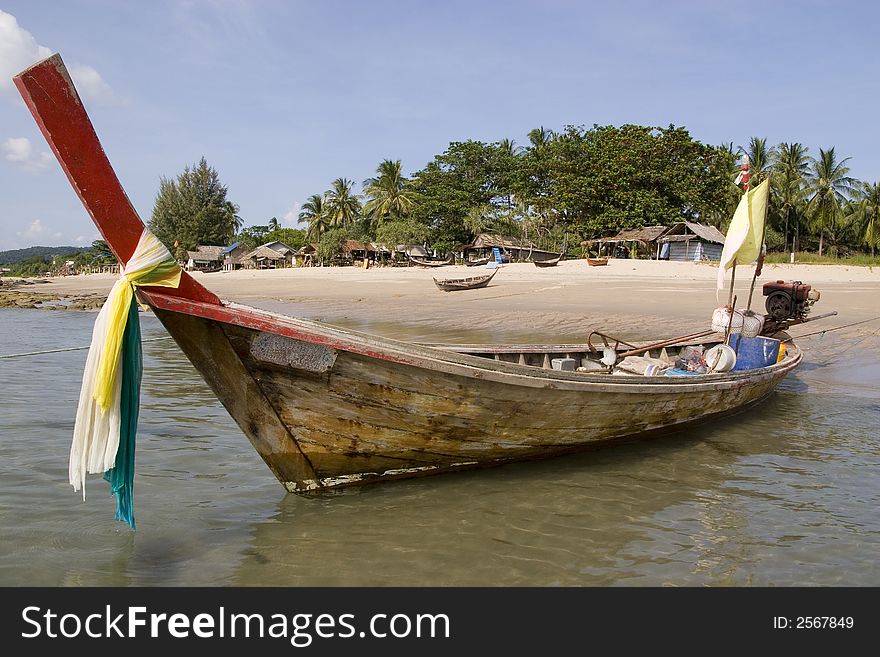 Long tail boat at Lanta island - south Thailand.