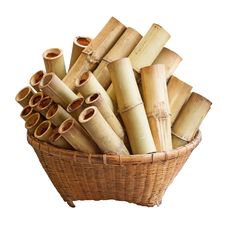 Thai Tradition Bamboo Basket And Bamboo Cooking Royalty Free Stock Images Thai Tradition Bamboo Basket And Bamboo Cooking Royalty Free Stock Images