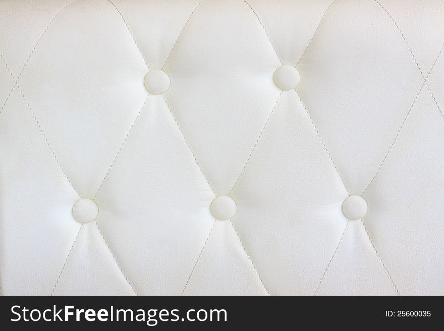 White  leather with button decorated