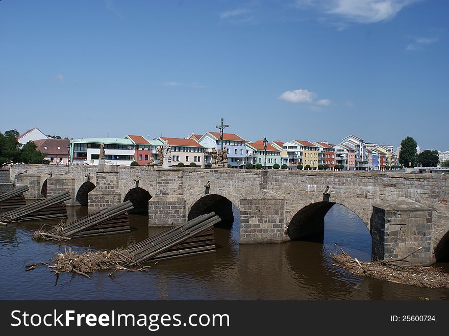 Pisek - oldest bridge in Czech Republic. Pisek - oldest bridge in Czech Republic